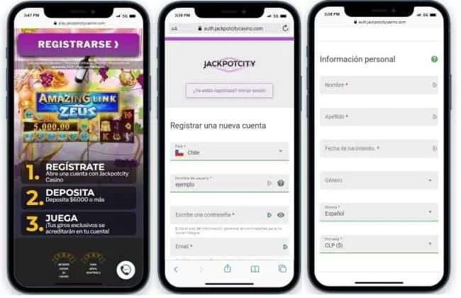 REGISTRARSE EN JACKPOTCITY